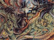 Umberto Boccioni State of Mind II The Farewells oil